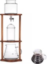 Tower Ice Coffee Maker Capacity Tea Tower,Cold Brew Drip Tower, Ice Drip Coffee Maker, Capacity Cold Brew Coffee or Iced Tea Maker, Portable Iced Coffee Cold Brew Drip Tower, with Adjustable