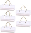 PRETYZOOM 5pcs Transparent Cake Roll Packaging Boxes Portable Dessert Containers Easy Assembly for Stylish Cake Display Compact Design for Storage Cookie Accessory