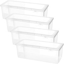 Cabilock 4 Pack Sealed Box Airtight Lids Food Storage Containers for Spaghetti Beans Candy