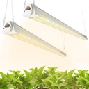 FREELICHT 2 Pack 4FT LED Grow Light, 40W (250W Equivalent), Full Spectrum Sunlight Growing Lamp Fixture, Linkable Hanging Plant Light for Hydroponic Indoor Plants Seeding, Plug-in with On/Off Switch