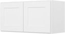 Furinno Shaker Wall Kitchen Cabinet 2-Doors, Ready to Assemble, 12 D x 30 W x 15 H, White