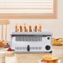 DYRABREST 6 Slice Toaster,Commercial Toaster Bread Baking Machine for Restaurants,Breakfast Places and Bakeries,Stainless Steel Toaster with Removable Crumb Trays,Widen Baking Slots,Precise Timing,110V