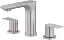 Bathroom Faucets for Sink 3 Hole,8 Inch Widespread Bathroom Sink Faucet with Pop-up Drain and Supply Lines, Stainless Steel Faucet for Vanity RV Farmhouse Sink(Brushed)