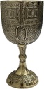 1pc Gold Chalice Cup Arthur King Brass Goblet Viking Drinking Wine Goblet Comunioun Mediveal Inspired Cup