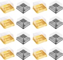 DOITOOL 100 Pcs Square Mooncake Boxes Crafted Pastry Packaging for Egg Yolk Cakes Portable Storage Cases