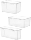 Garneck 3pcs Airtight Bread Storage Container Bread Keeper for Kitchen Organization Loaf Box Smooth Edges for Freshness and Space-saving