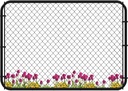 Adjustable Chain Link Fence Gate Kit,Rust-Resistant PVC Coated Garden Gate for Outside,Durable Outdoor Gate for Garden Fence, Pathways, Yards, and Driveways, 26"-72" Wide x 4' High