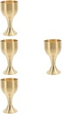 KICHOUSE 4pcs Buddhist Offering Cup Decorative Goblet Multi-function High-stemmed Cup for Meditation and Ceremony Compact Height