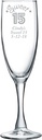 Personalized Color Printed Champagne Flute - Sweet 15 Lights - Silver - 12 pack