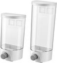 2Pcs Wall Mounted Cereal Storage Container - Airtight Food Dispenser for Kitchen, Multi-functional Rice and Beans Holder - 1L & 1.5L Sizes