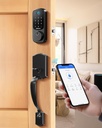 DESLOC B200 Keyless Entry Door Lock with Handle Set, Smart Locks for Front Door, Deadbolt Smart Lock, Front Door Locks Set, Electronic keypad Deadbolt with Handle, 12 Months Battery, IP54