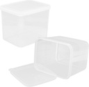 Zerodeko 2pcs Bread Boxes for Kitchen Counter Bread Storage Boxes Lids Canisters Food Container Lids Fresh Keep