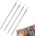 4pcs Spring Drawstring Threader Tool, Rope Threader Clip Metal Elastic Drawstring Puller String Replacement Threading Tool for Hoodies Pants Jackets Coat Sweatpants