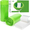 BOOWOO Bedside Commode Liners with Absorbent Pads, 50 Disposable Commode Bags and 50 Pads, Scented Adult Potty Chair Liners, Portable Commode Poop Bags for Commode Chair, Bedpan, Bucket Toilet