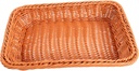 PRETYZOOM 1pc Plastic Woven Fruit Basket Bread Holder Decorative Storage Basket Kitchen Snack