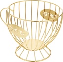 Iron Storage Basket Coffee Pod Holders for Counter Coffee Cup Holders Bar Decor