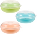 Amosfun Bread Storage Homemade 3pcs Bagel Storage Container Large Bread Box for Kitchen Countertop Corner for Kitchen Counter