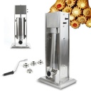 5L Mini Donut Makers, Stainless Steel Manual Churrera Churros Machine 4 Nozzles Waffle Maker Stainless Steel Commercial or Home Use for Home Bakeries, Restaurants, Kiosks, Canteens