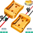 2-Pack for Dewalt 20V Battery Adapter for Power Wheels Battery Upgrade Conversion Kit with Wire Connectors, Fuses, 12AWG Wire, Power Tool Drill Battery Converter Adapter for Kids Car, RC Toy, DIY, Etc
